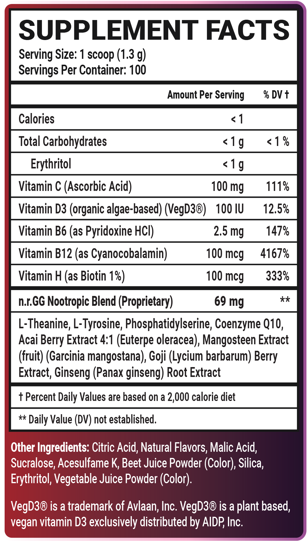 Date Night Caffeine Free - 100 Servings View Supplement Facts