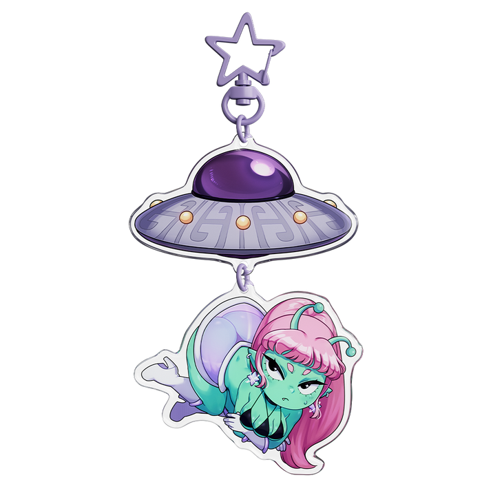 "I Come In Peace" Acrylic Keychain - Gamer Supps