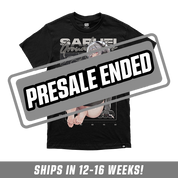 6XL Saruei Shirt measures 35.5" chest, 38.5" hem, 8" sleeve, 34.5" back length, 12" cuff, and 32" shoulder width.