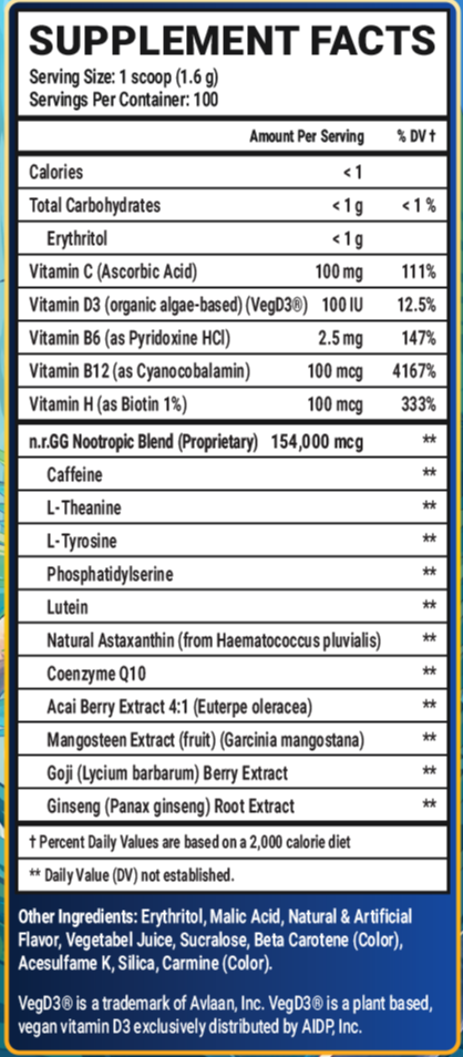 Brown Dust 2: Sunset Splash - 100 Servings View Supplement Facts