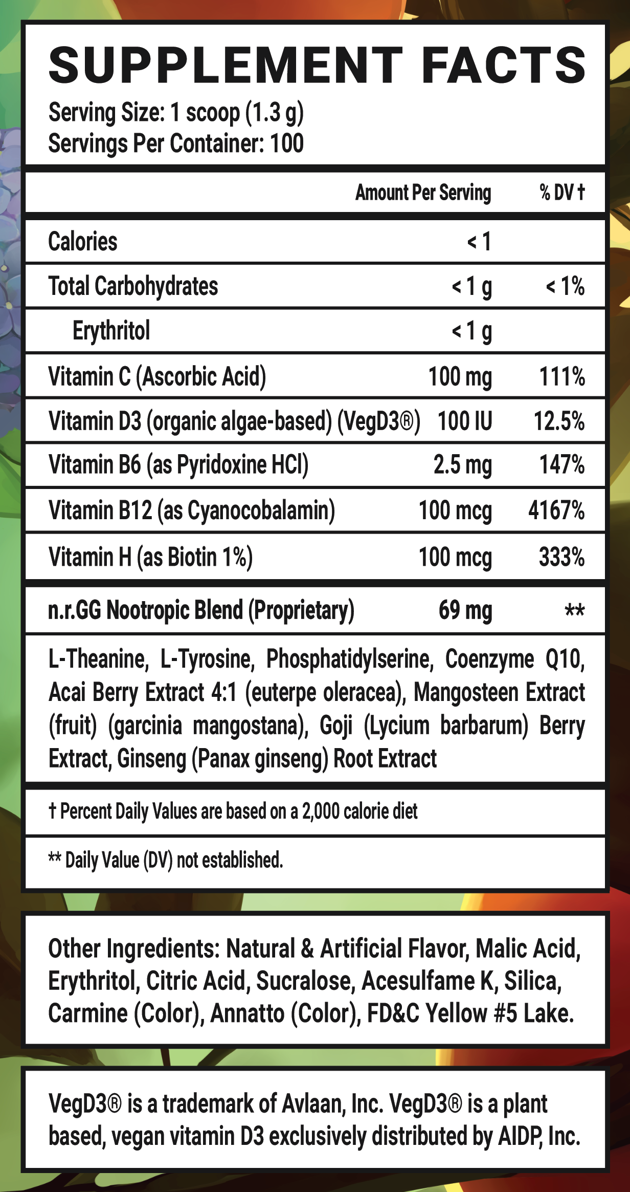 Brand Risk Caffeine Free - 100 Servings View Supplement Facts