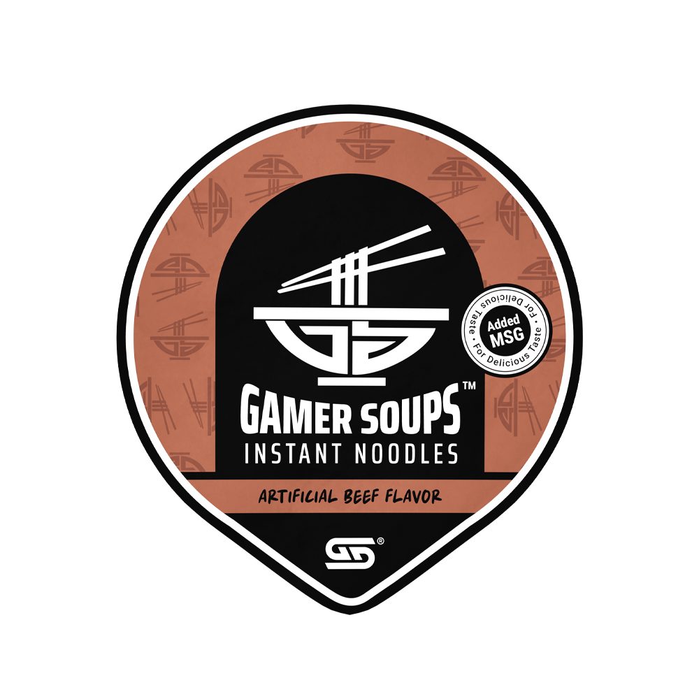 Gamer Soups Instant Noodles - Beef (Single Cup) - Gamer Supps