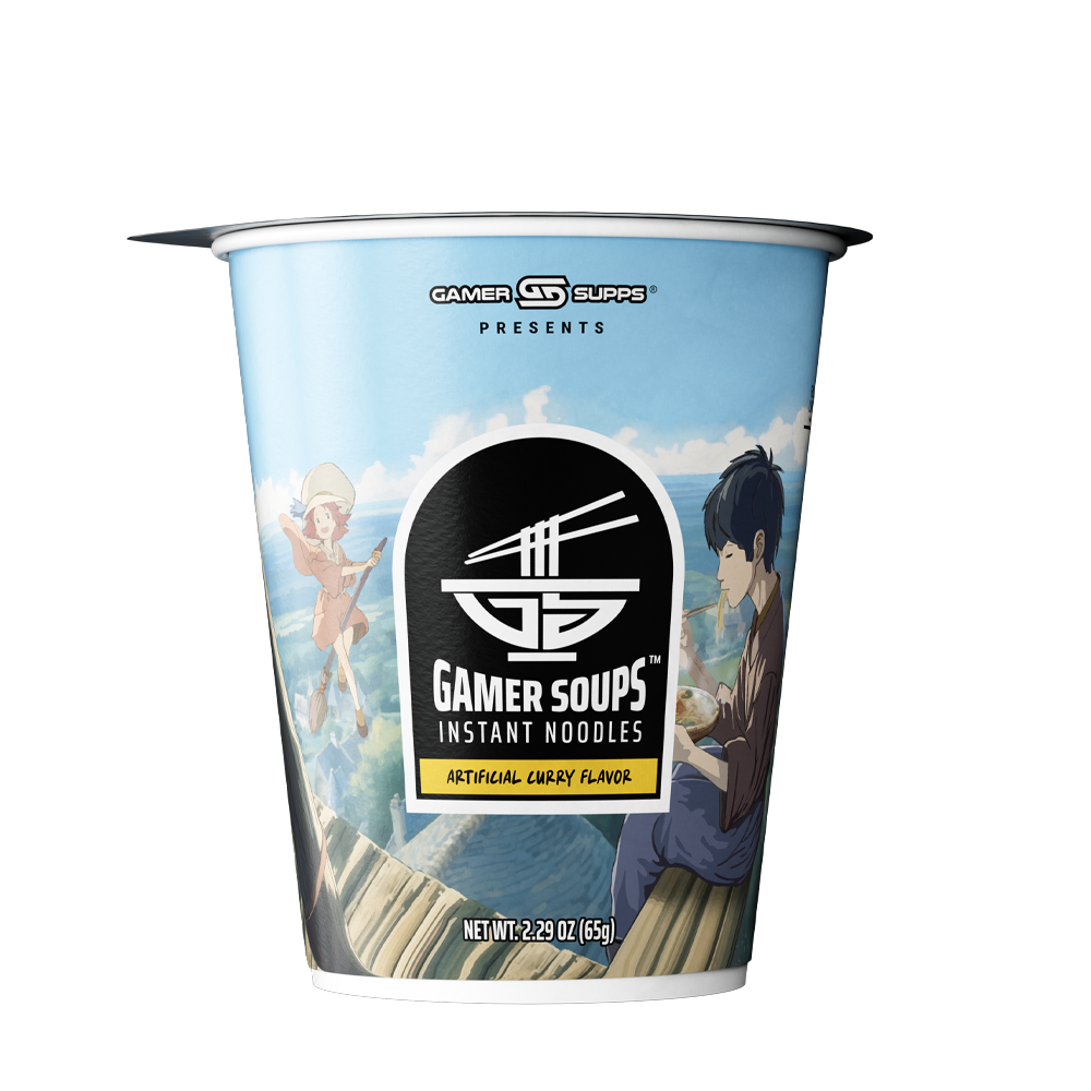 Gamer Soups Instant Noodles - Curry (Single Cup) - Gamer Supps