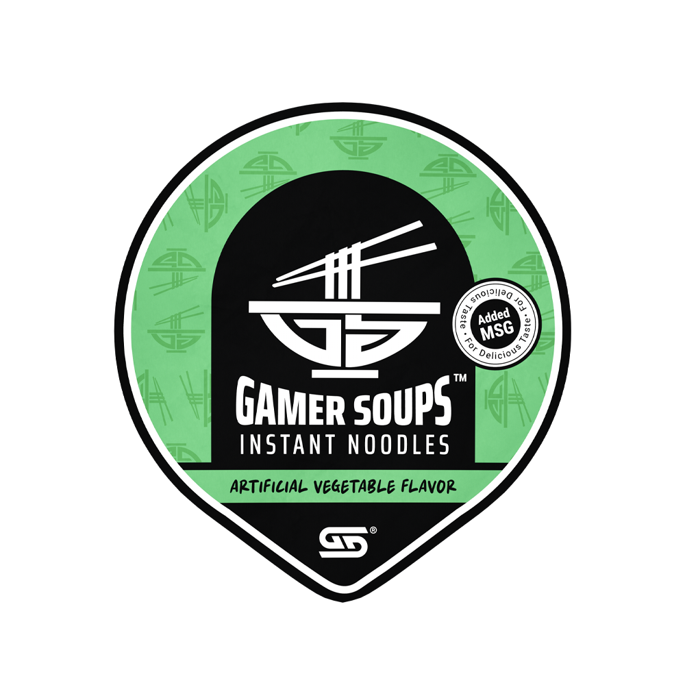 Gamer Soups Instant Noodles - Vegetable (Single Cup) - Gamer Supps